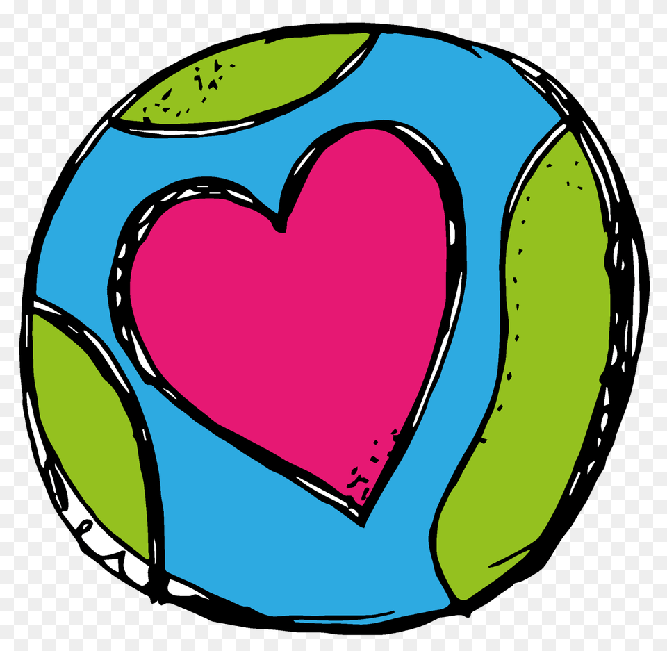 Earth Clipart Heart Earth Day Clip Art Full Earth With A Heart, Ball, Football, Soccer, Soccer Ball Free Png Download