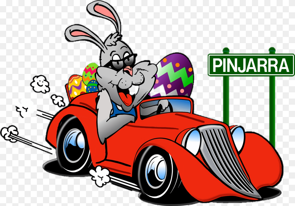 Easter Bunny Car Hot Rod Easter Bunny Image Easter Bunny Car, Machine, Wheel, Transportation, Vehicle Free Png Download