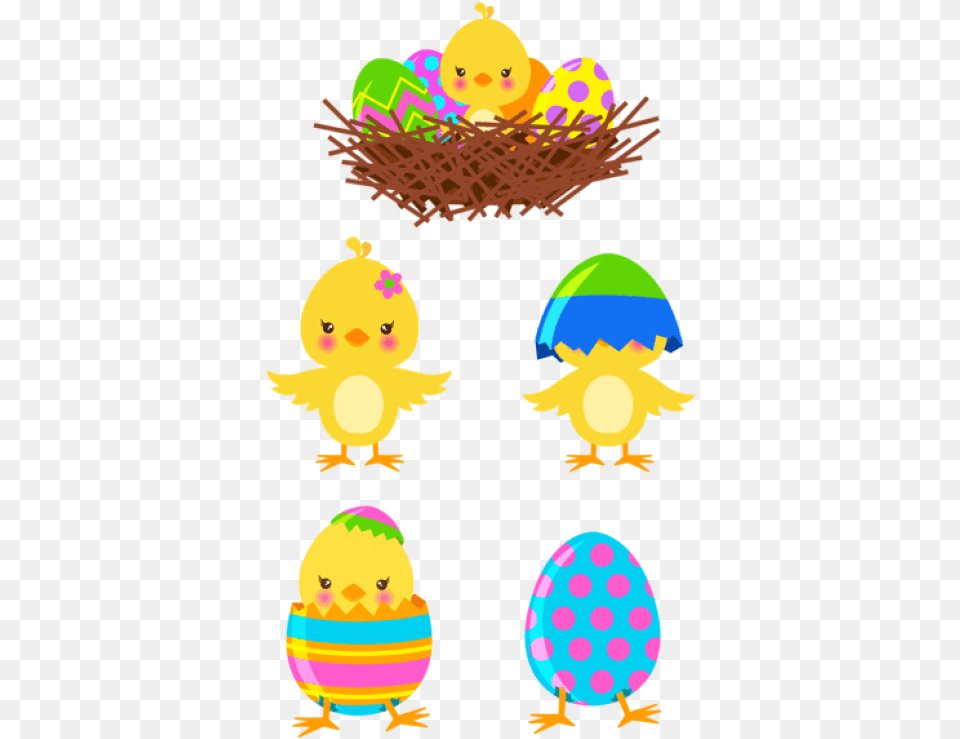 Download Easter Chicks Set Images Background Easter Chick Clipart, Egg, Food, Easter Egg, Toy Png