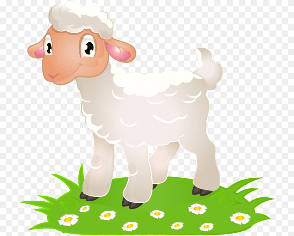 Easter Lamb With Grass Images Lamb Clipart, Livestock, Animal, Lion, Mammal Free Png Download