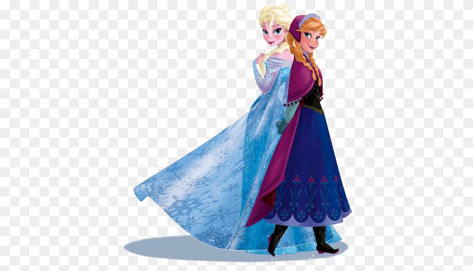 Download Elsa Elsa And Anna Animation With No Anna Et Elsa Disney, Cape, Clothing, Dress, Adult Png Image
