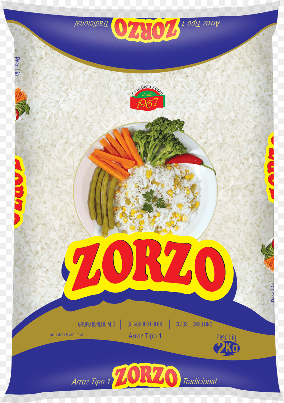 Download Embalagem 2 Kg Arroz Zorzo, Meal, Advertisement, Poster, Food Free Transparent Png