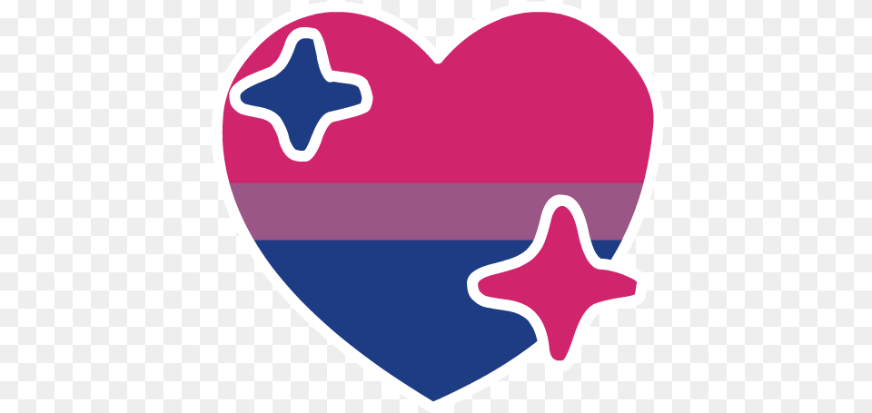 Emoji De Com As Cores Da Bandeira Bissexual Heart, Sticker, Food, Ketchup, Symbol Free Png Download