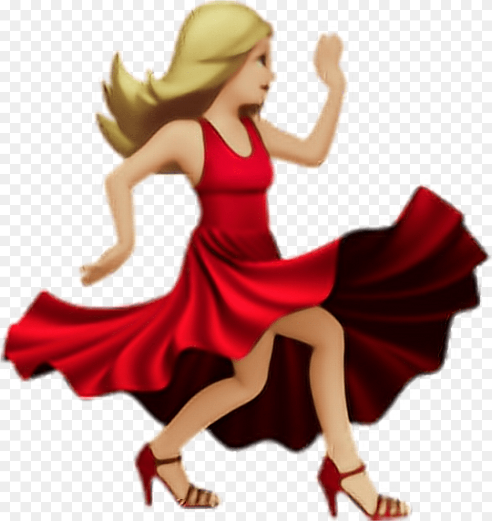 Download Emoji Sticker Iphone Dancing Emoji Full Size Iphone Dance Emoji, Dance Pose, Person, Leisure Activities, Performer Png Image