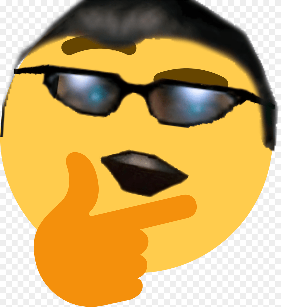 Download Emoji Thinking Paint Thinking Face Discord Emoji Furry Emoji Discord, Accessories, Body Part, Finger, Hand Png Image