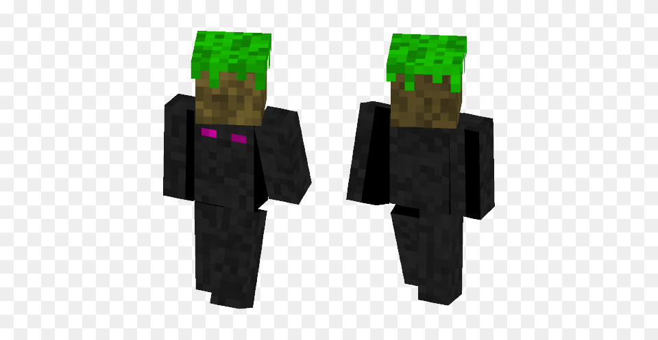 Download Enderman With Grass Block Minecraft Skin For, Adult, Male, Man, Person Png