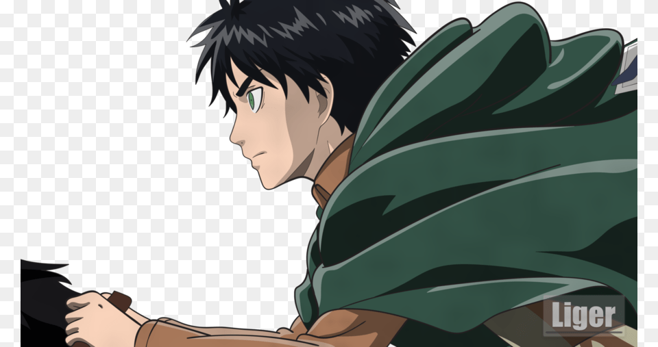 Download Eren Jaeger Clipart Eren Yeager Cartoon, Book, Comics, Publication, Face Free Transparent Png