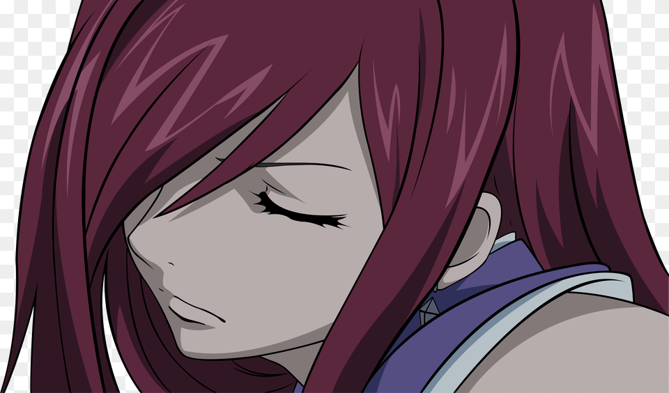 Erza Scarlet Closed Eyes, Publication, Book, Comics, Adult Free Png Download