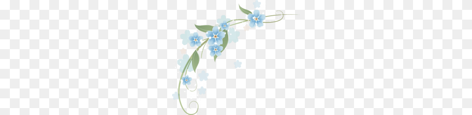 Download Esquinero De Flores Azules Clipart Flower Borders, Anemone, Art, Floral Design, Graphics Png Image