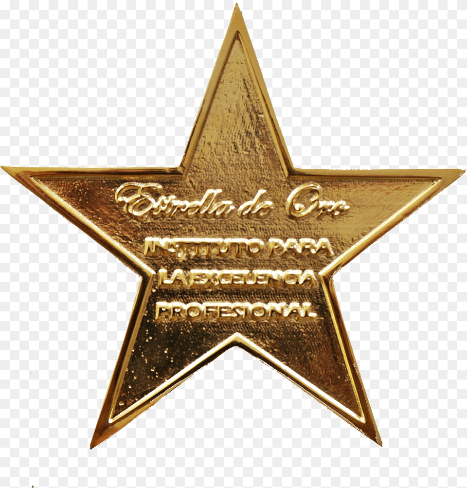 Download Estrella De Oro Excelencia Hammer And Sickle In Black Star, Badge, Logo, Symbol, Gold Free Png