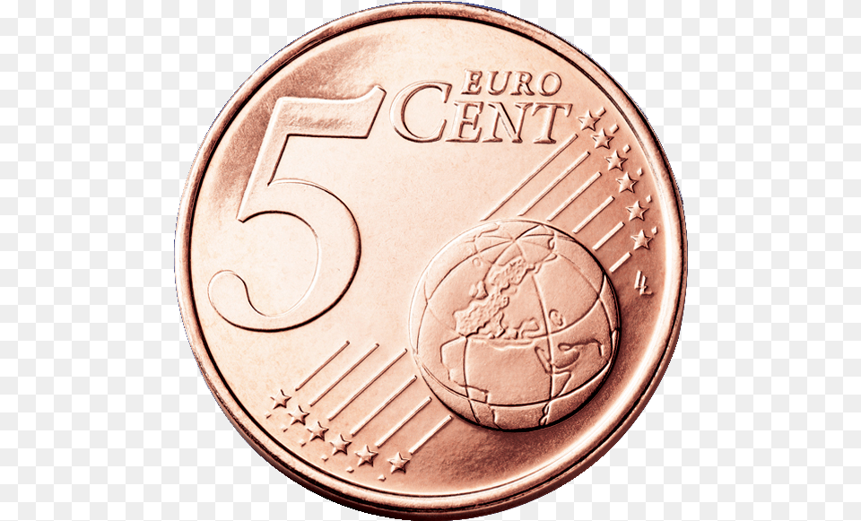 Download Euro 5 Cent 5 Cent, Coin, Money, Nickel Free Transparent Png
