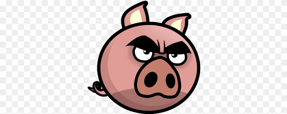 Download Evil Pig Cartoon Cartoon Angry Hog Head, Snout, Animal, Mammal Png Image