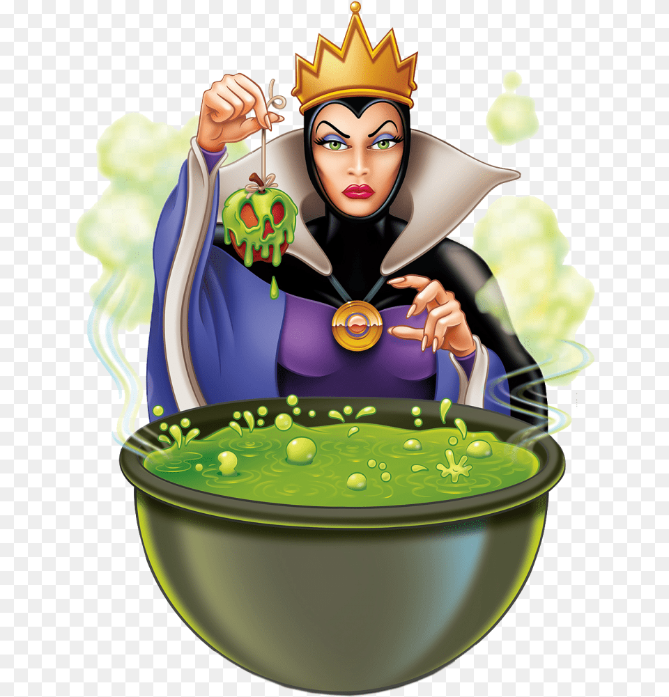 Evil Queen Clipart For Designing Projects Evil Queen With Apple, Food, Meal, Dish, Elf Free Png Download