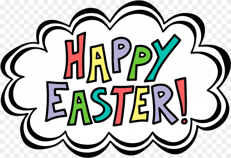 Download Excited Clipart Word Bubble Happy Easter Background Happy Easter Clipart, Text, Art, Dynamite, Weapon Png