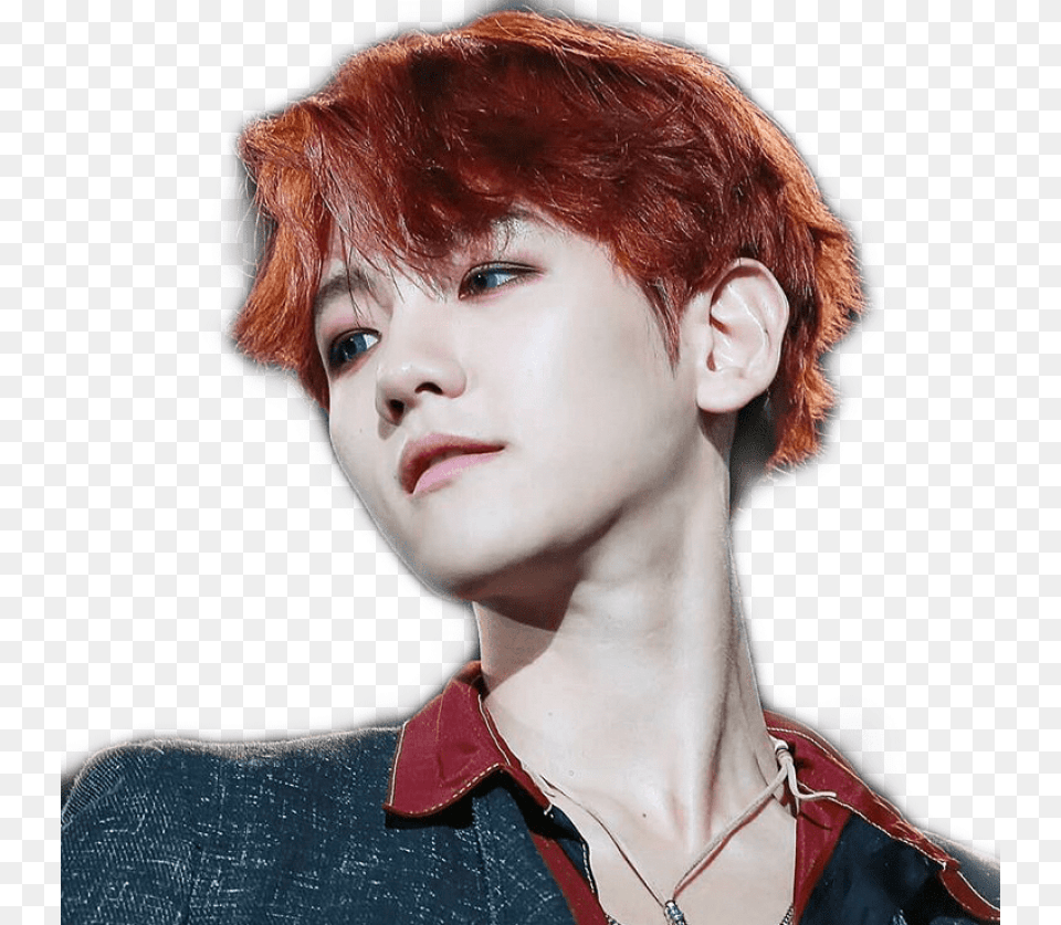 Download Exo Baekhyun Blackpink Jisoo Byun Baekhyun Red Hair, Adult, Portrait, Photography, Person Free Transparent Png