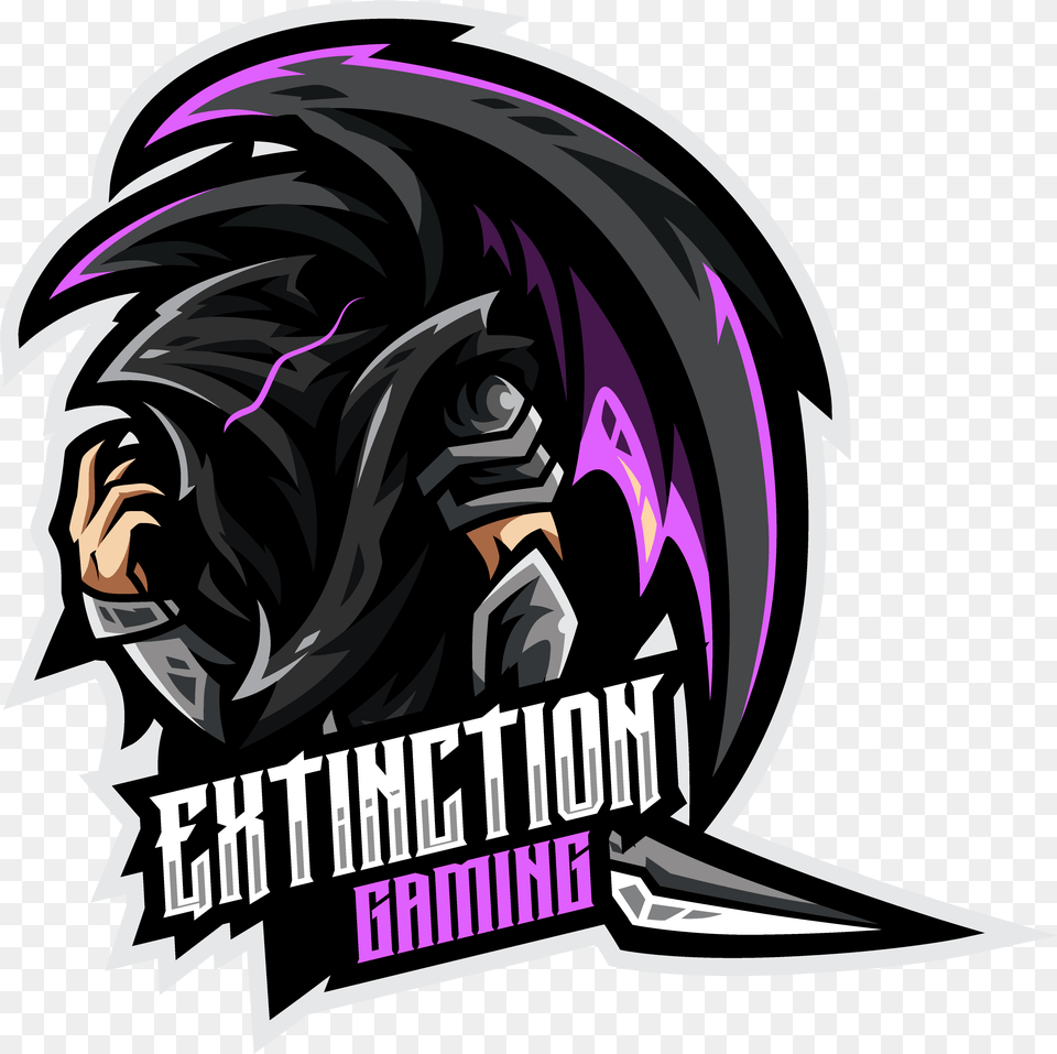 Download Extinction Gaming Logo Extinct Gaming Logo, Book, Comics, Publication, Helmet Free Transparent Png