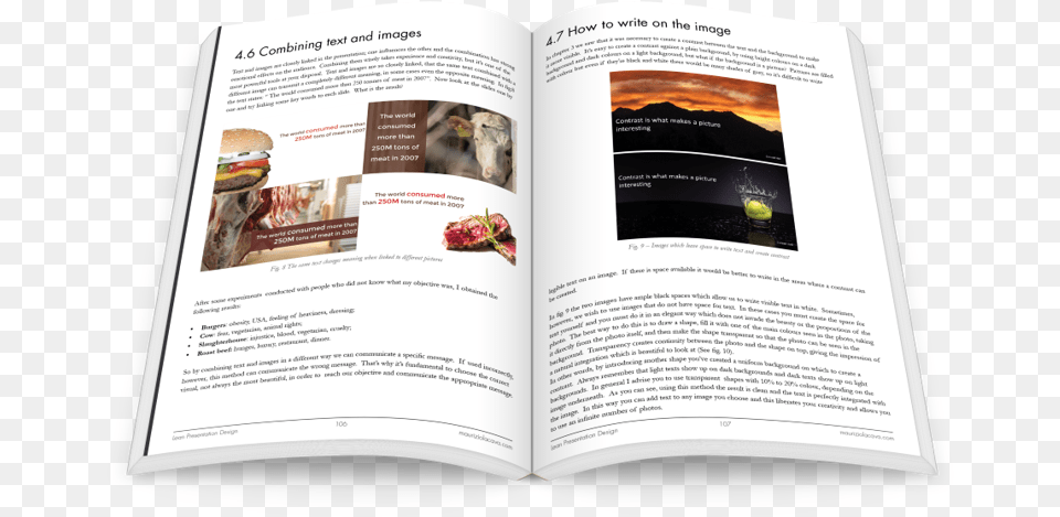 Download Extract Of Lean Presentation Design, Advertisement, Book, Burger, Food Free Png