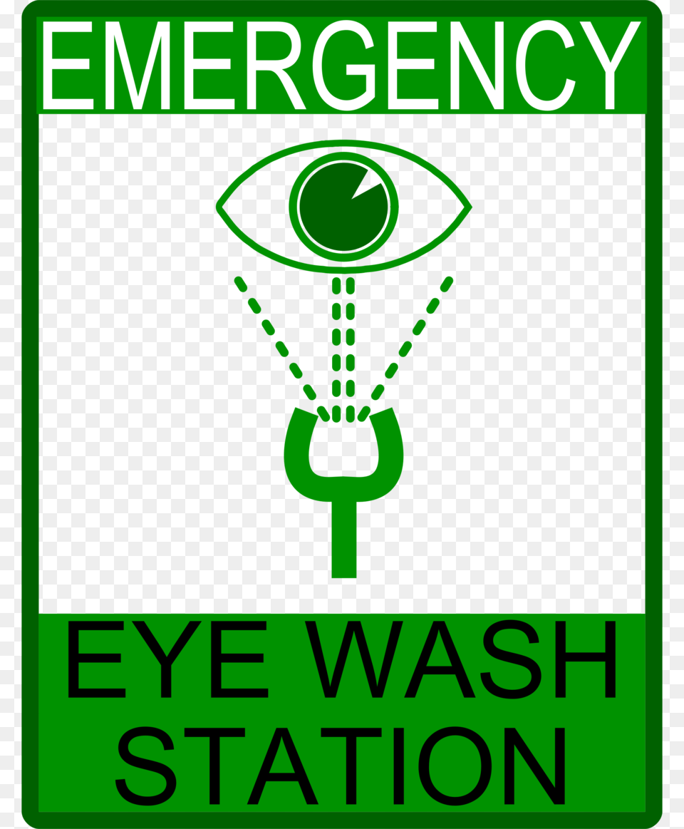 Download Eye Wash Station Signs Clipart Eyewash Station Clip, Smoke Pipe Free Transparent Png
