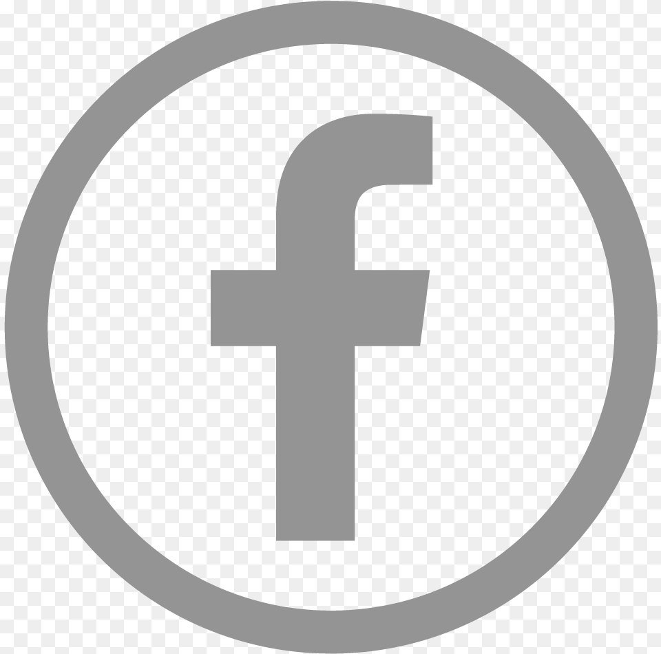 Download Facebook Logo Gray Gray Facebook Icon, Cross, Symbol, First Aid Free Transparent Png