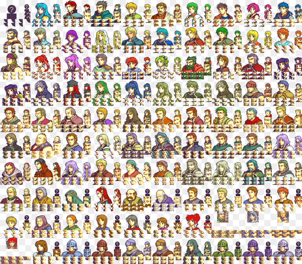 Download Faces Fire Emblem Portraits Gba With No Irish Museum Of Modern Art, Person, Collage, Figurine Png Image