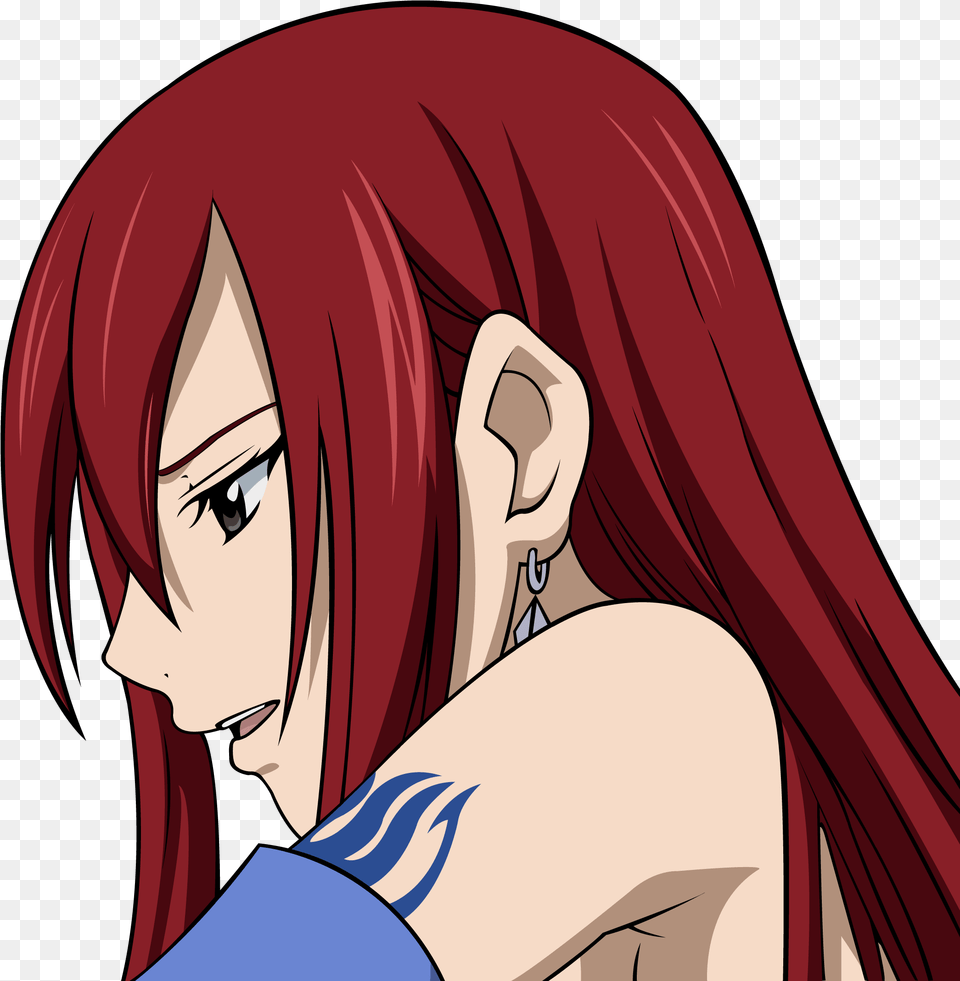 Download Fairy Tail Erza Profile, Publication, Book, Comics, Adult Png Image