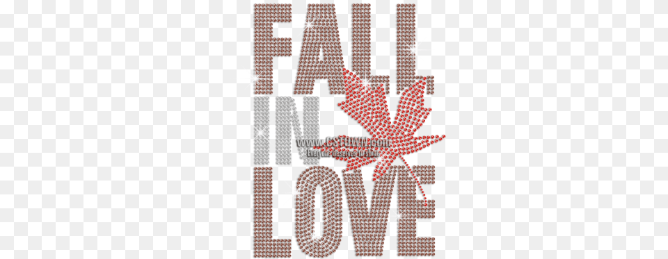 Download Fall In Love Red Maple Leaf Graphic Design, Accessories, Pattern, Text Png Image