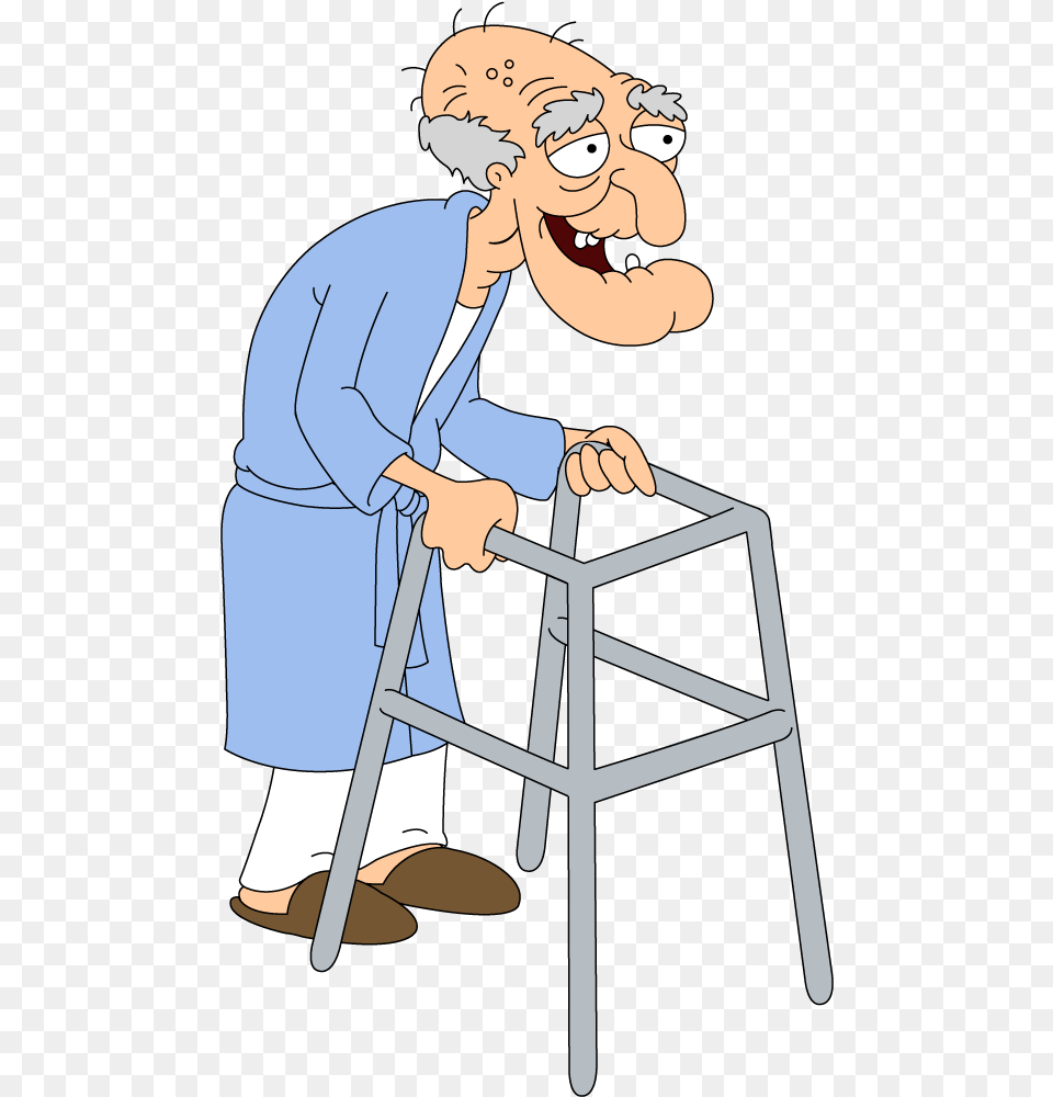 Download Family Guy Free Download Herbert Family Guy Transparent, Furniture, Adult, Male, Man Png Image