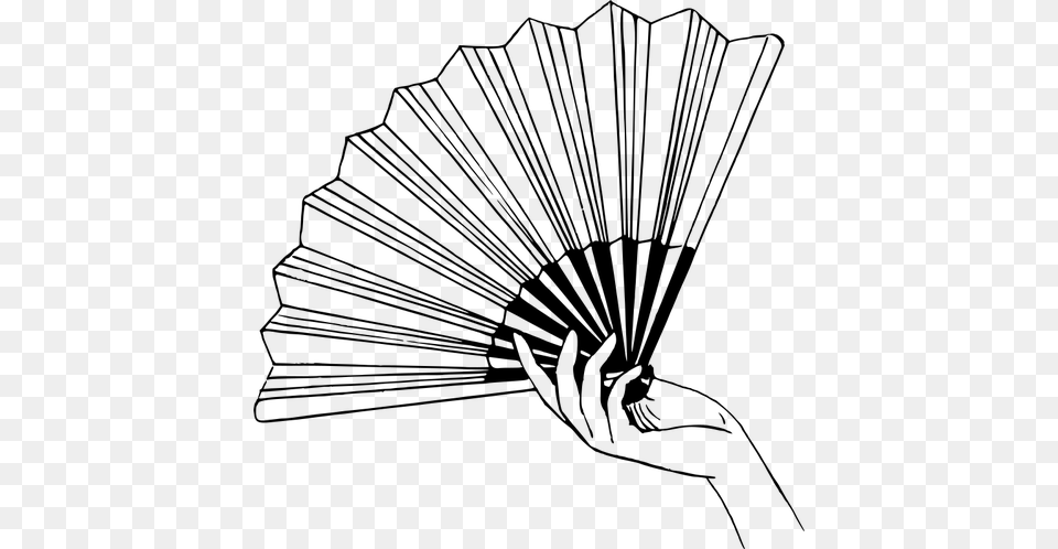 Download Fan Picture Black And White Clipart Hand Fan Clip Art, Gray Png Image