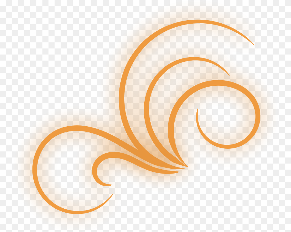 Fancy Line Dividers Clip Art Orange Flourish, Text Free Png Download