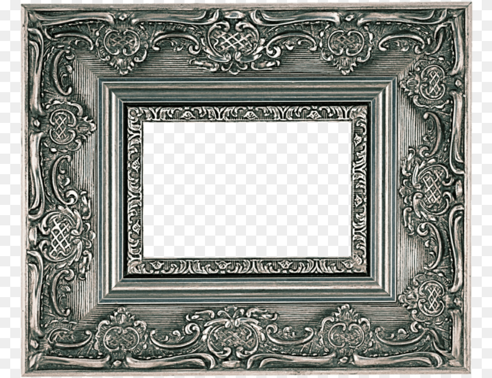 Download Fancy Silver Frame Clipart Vintage Silver Photo Frame, Home Decor, Art, Painting, Floral Design Free Transparent Png