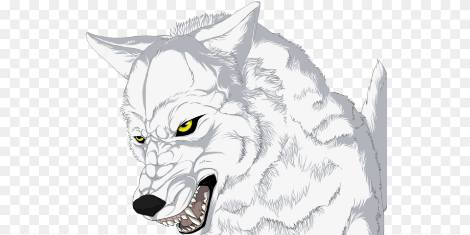 Download Fangs Clipart Anime Wolf Wolfu0027s Rain Full Anime Easy Wolf Drawing, Animal, Canine, Dog, Mammal Free Png
