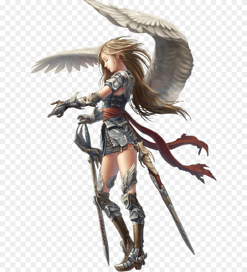 Download Fantasy Angel Angel Warrior Transparent, Adult, Female, Person, Woman Png Image