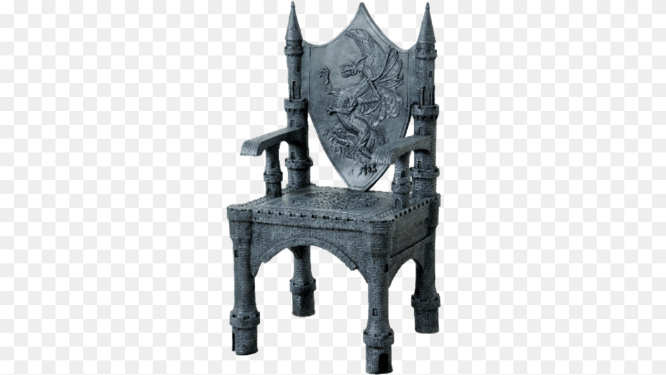 Download Fantasy Dragon Castle Throne Castle Chair Medieval Chair, Furniture Png Image