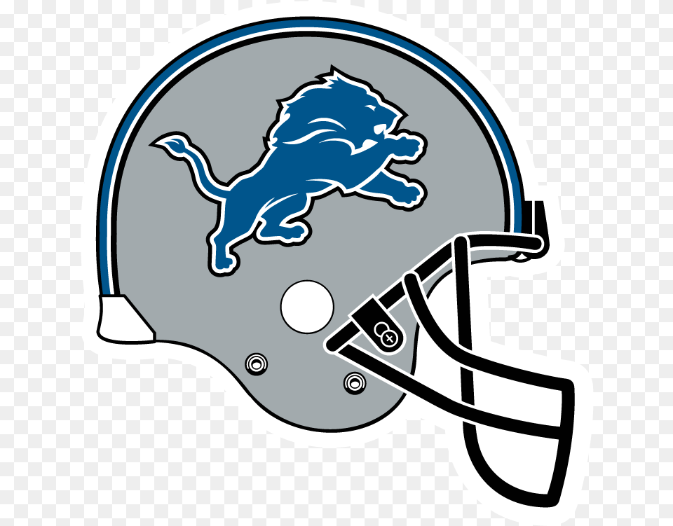 Download Fantasy Football Seahawk Logo With No Detroit Lions Helmet Logo, American Football, Football Helmet, Person, Playing American Football Png Image