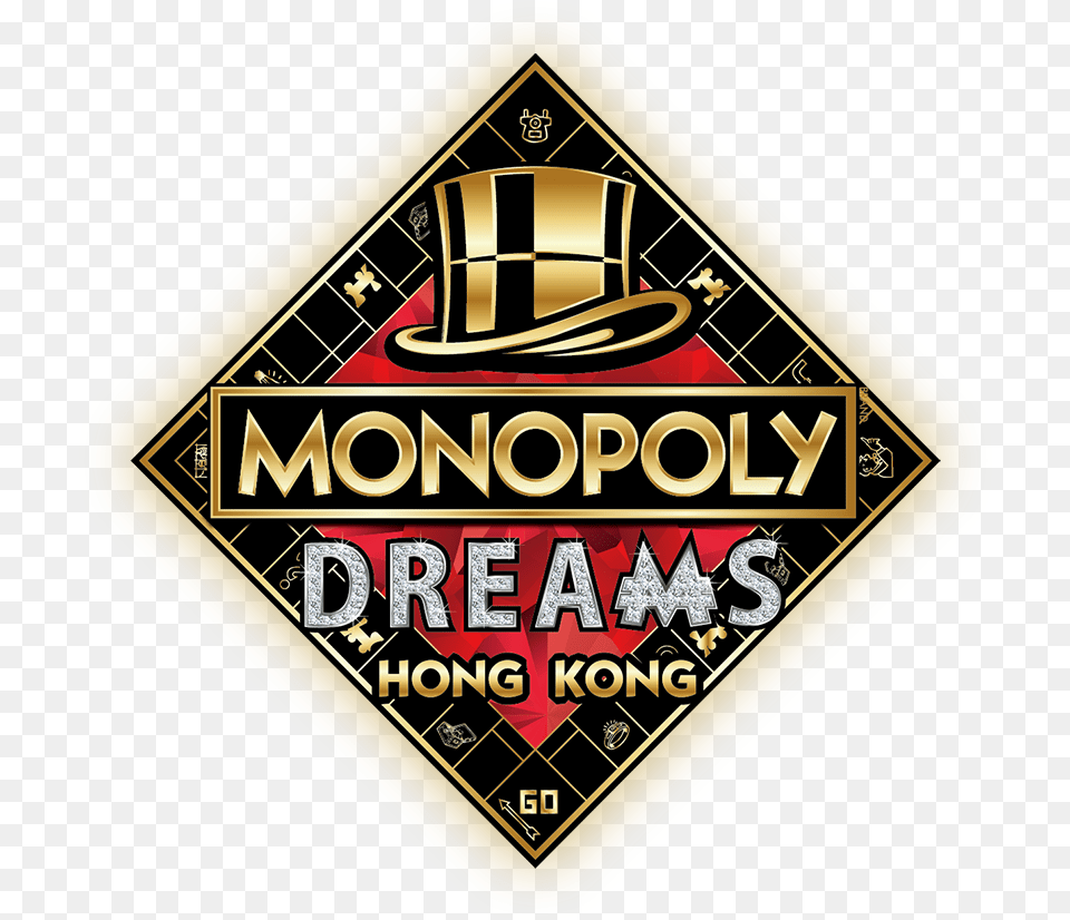 Download Fb Logo Nintendo Board Game Monopoly Gamer Mario Monopoly Dreams Hong Kong Logo, Badge, Symbol, Emblem Free Png