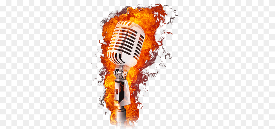 Download Fcsn Presents Comedy Night Mic On Fire, Electrical Device, Microphone, Adult, Female Free Png
