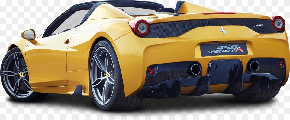 Download Ferrari 458 Speciale Aperta Yellow Car Image Ferrari 458 Speciale Transparent, Alloy Wheel, Vehicle, Transportation, Tire Free Png