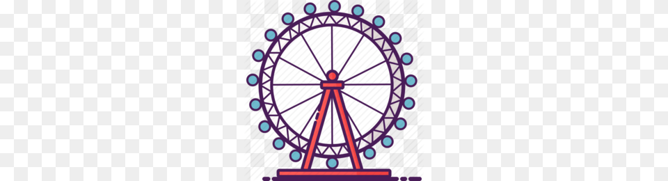 Download Ferris Wheel Clipart Bicycle Wheel Clip Art Bicycle, Amusement Park, Ferris Wheel, Fun, Machine Png