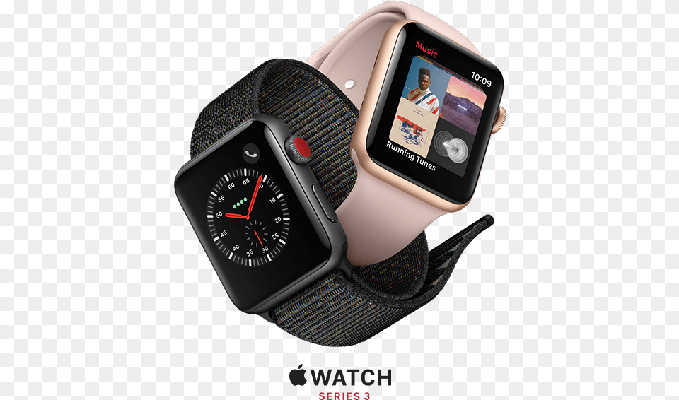 Download Fg Apple Watch S3 Pair Redlogo Apple Watch Aluminum Vs Steel, Arm, Body Part, Person, Wristwatch Free Png