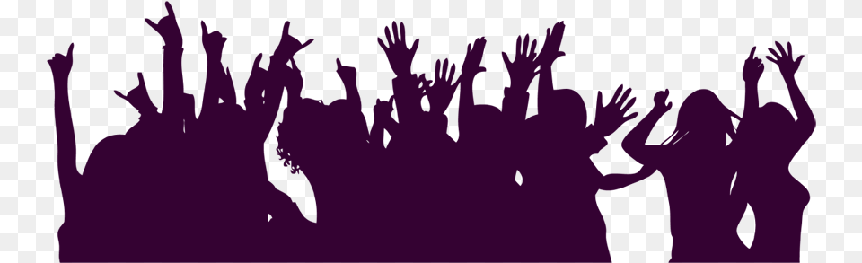 Download Fiesta Transparent Background Party People Silhouette, Purple, Person, Crowd, Animal Png Image