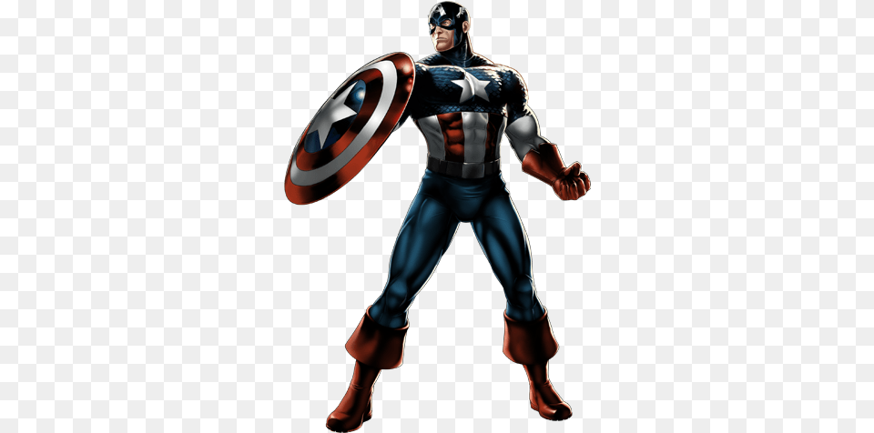 Download Fighting Game Origin Capitan America Marvel Marvel Vs Capcom 3 Captain America, Adult, Male, Man, Person Png Image