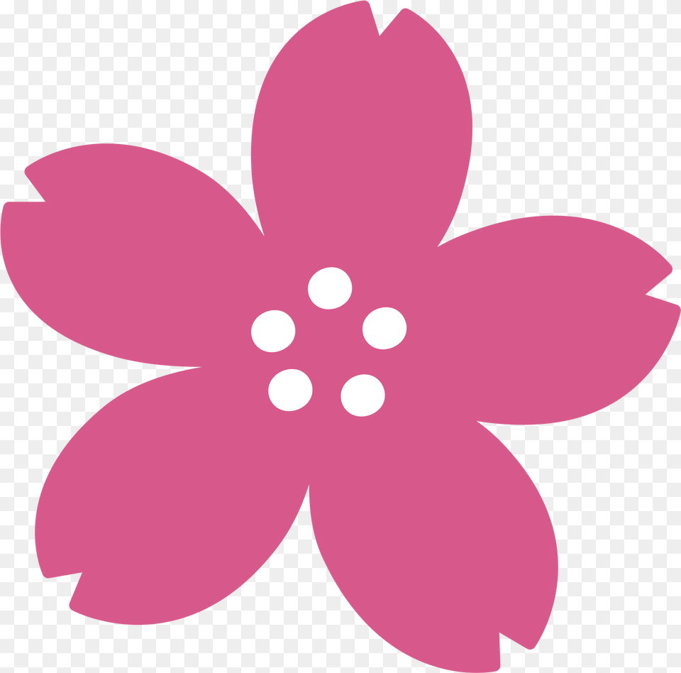 Download File Emoji U1f338 Svg Cherry Blossom Icon Clipart Cherry Blossom, Plant, Petal, Flower, Daisy Png Image