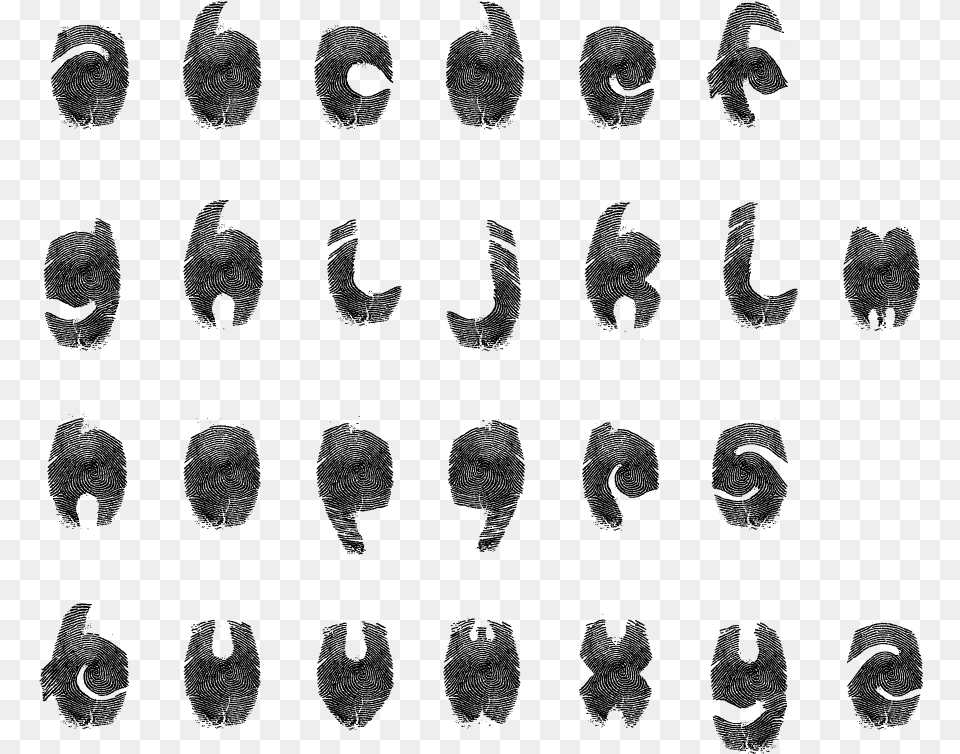 Download Finger Print Font Elephant, Gray Free Transparent Png