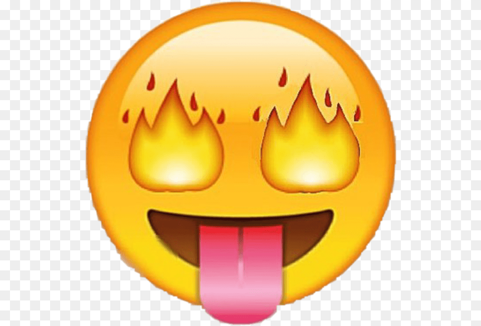 Download Fire Eyes Emoji Cool Emojis, Logo, Food, Fruit, Pear Free Png