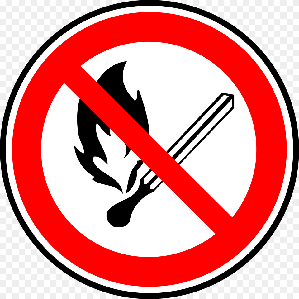 Download Fire Forbidden Sign No Fire Clipart, Symbol, Road Sign Png
