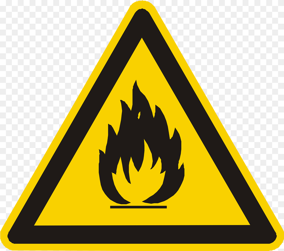 Fire Icon Images Warnung Vor Feuergefhrlichen Stoffen, Sign, Symbol, Road Sign Free Png Download