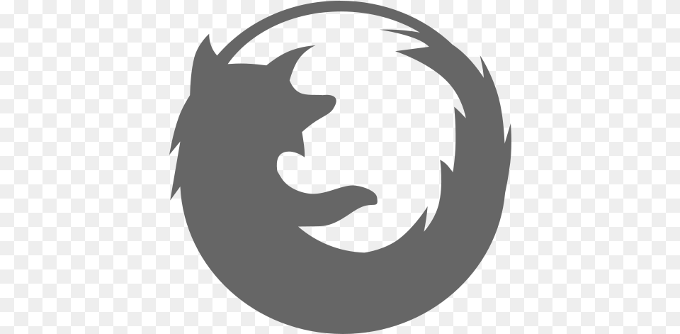 Download Firefox Logo 2 Icon Plain Black Twitter Banner, Symbol Png