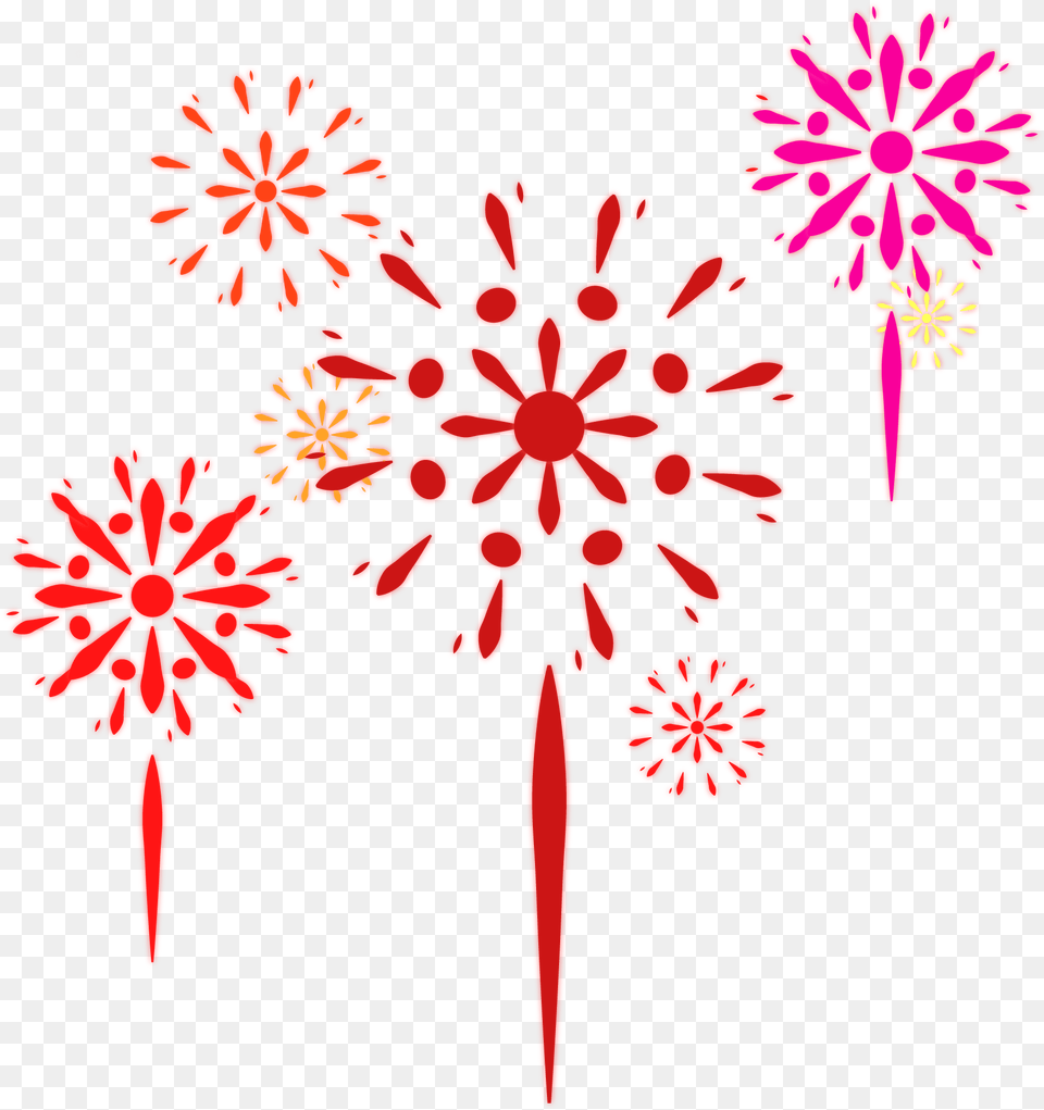 Download Fireworks Red Festive Commerce Elements, Outdoors, Plant, Flower, Nature Free Transparent Png