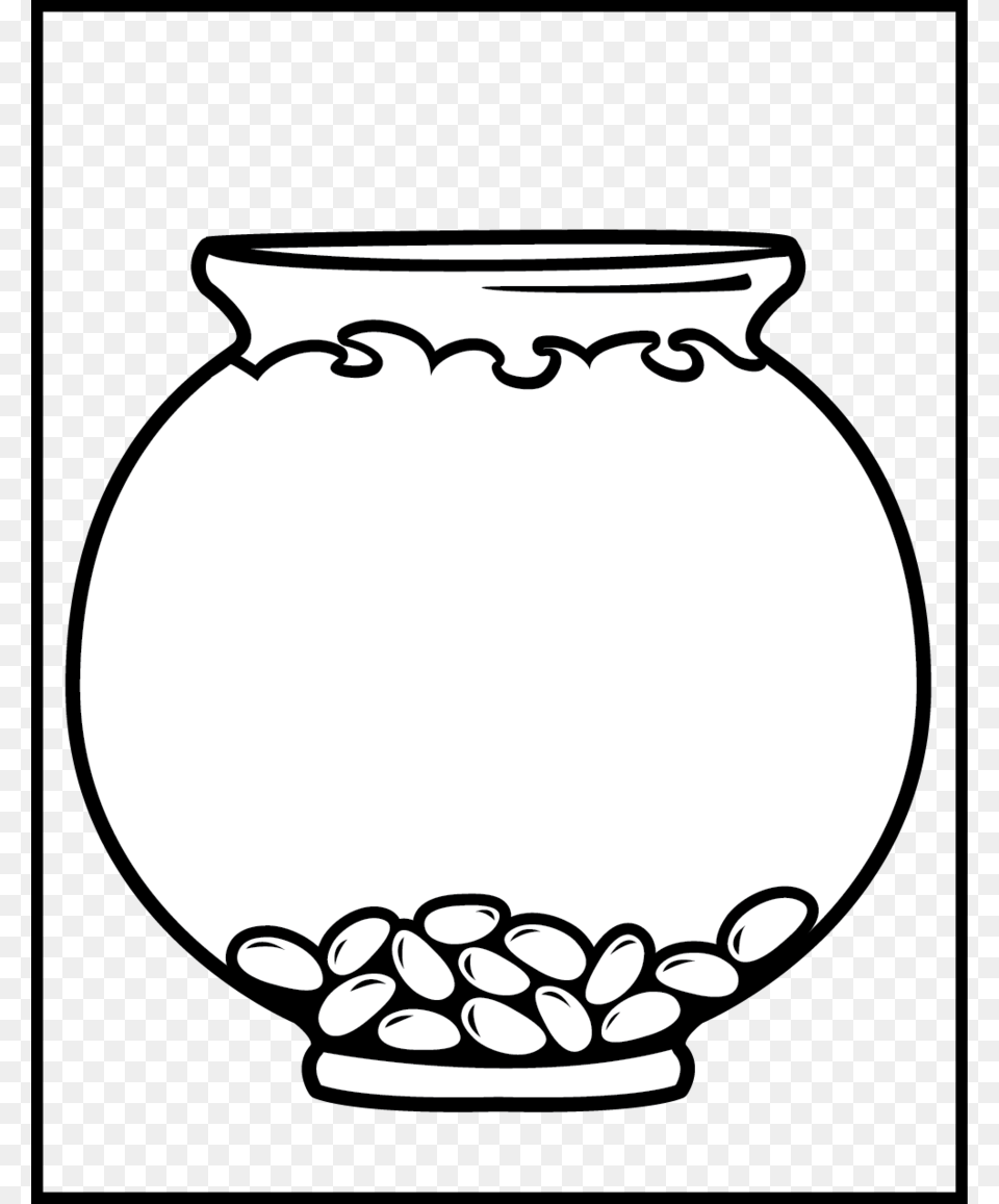 Download Fish Bowl Coloring, Jar, Pottery, Vase, Art Png Image