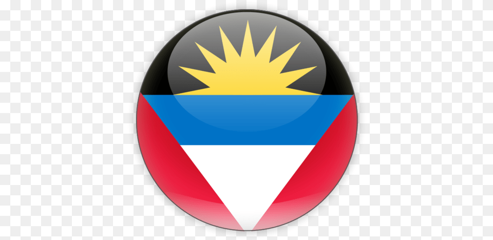 Download Flag Icon Of Antigua And Barbuda At Format Antigua And Barbuda Flag Icon, Badge, Logo, Symbol, Sphere Free Transparent Png